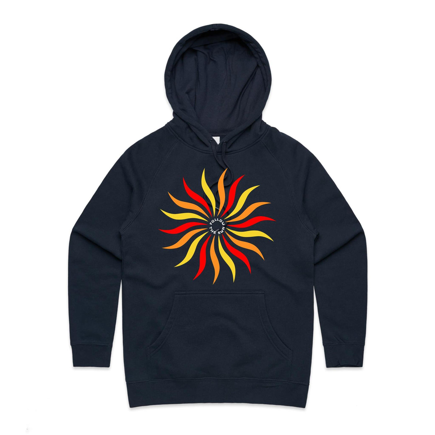 FOLLOW THE SUN (W) - Womens Pocket Hoodie - FRONT PRINT