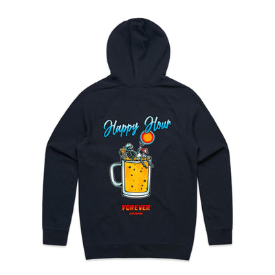 IS IT STILL HAPPY HOUR? - Mens Pocket Hoodie - BACK PRINT