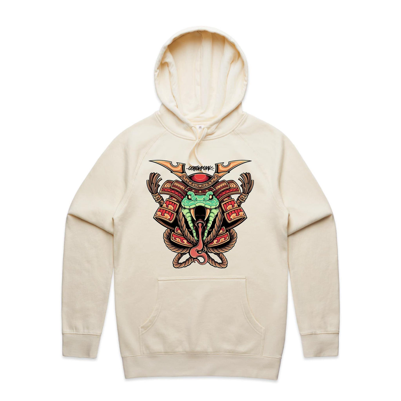 SPIRIT SNAKE - Mens Pocket Hoodie - FRONT PRINT