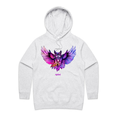 NIGHT HUNTER (W) - Womens Pocket Hoodie - FRONT PRINT