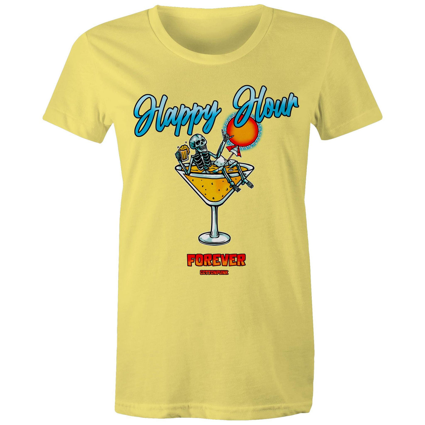 HAPPY HOUR FOREVER (W) - Womens T-Shirt - FRONT PRINT