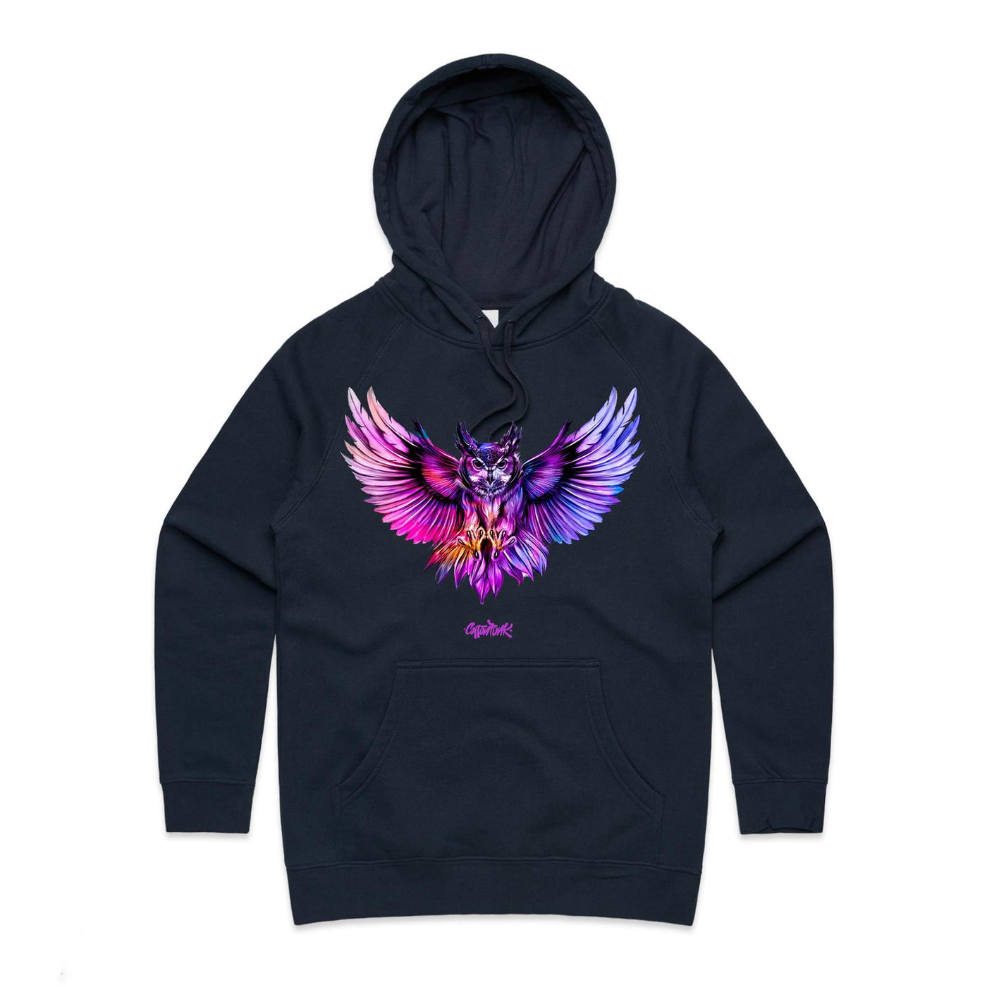 NIGHT HUNTER (W) - Womens Pocket Hoodie - FRONT PRINT