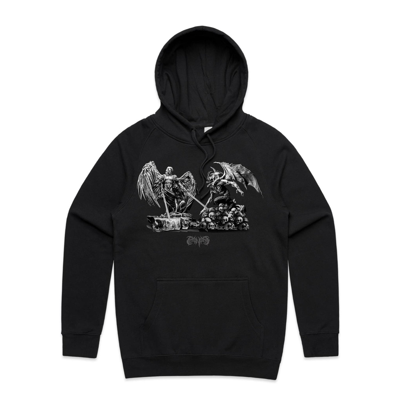 ANGELS & DEMONS - Mens Pocket Hoodie - FRONT PRINT