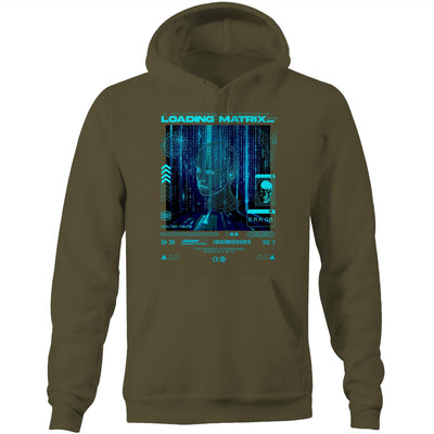 LOADING MATRIX - Mens Pocket Hoodie - FRONT PRINT