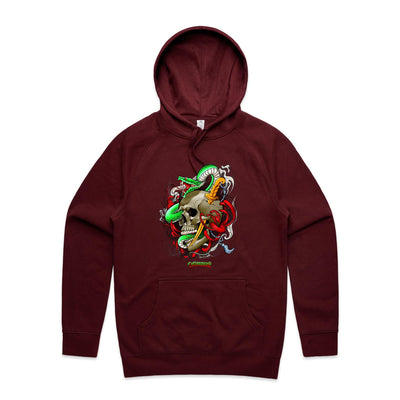 SNAKE - Mens Pocket Hoodie - FRONT PRINT