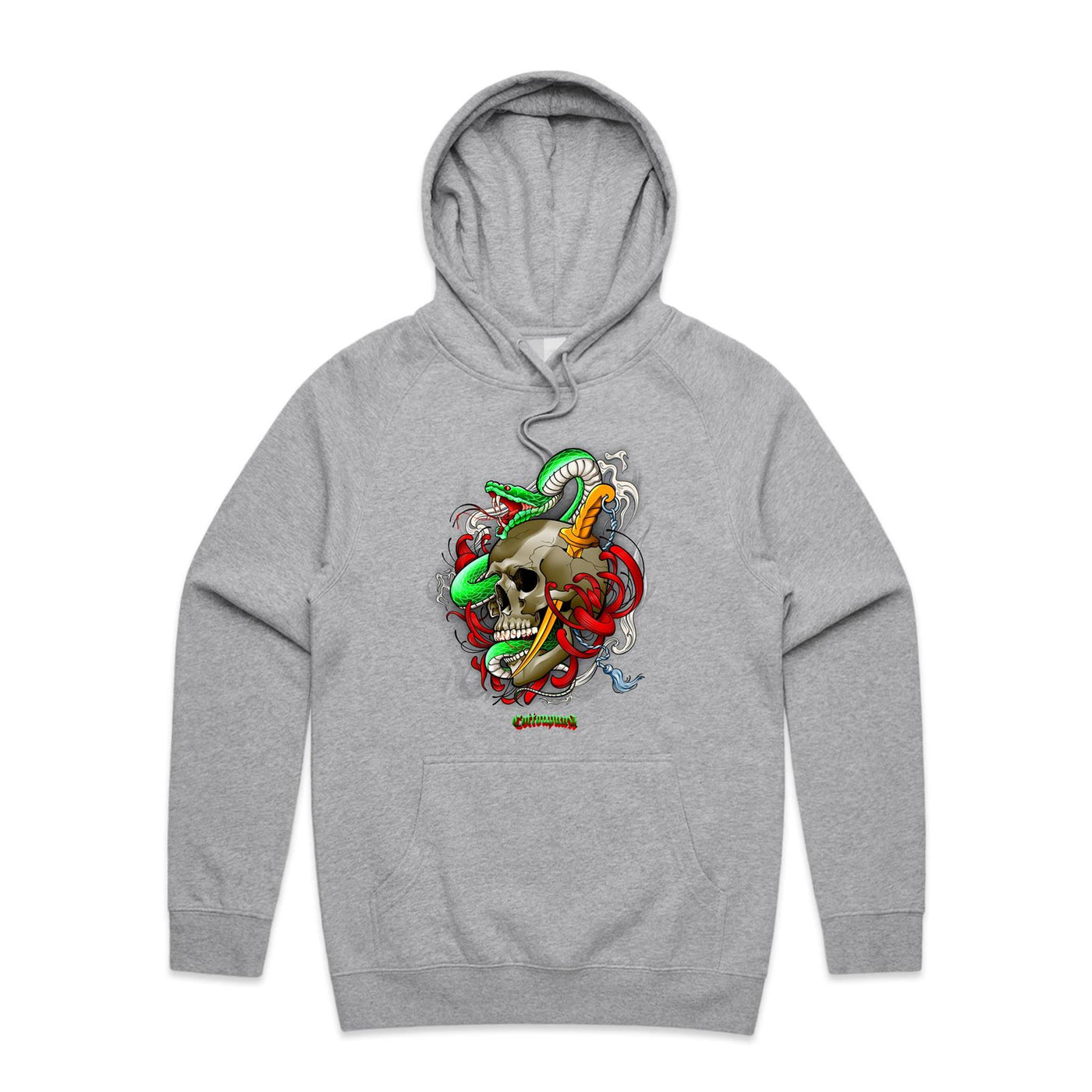 SNAKE - Mens Pocket Hoodie - FRONT PRINT