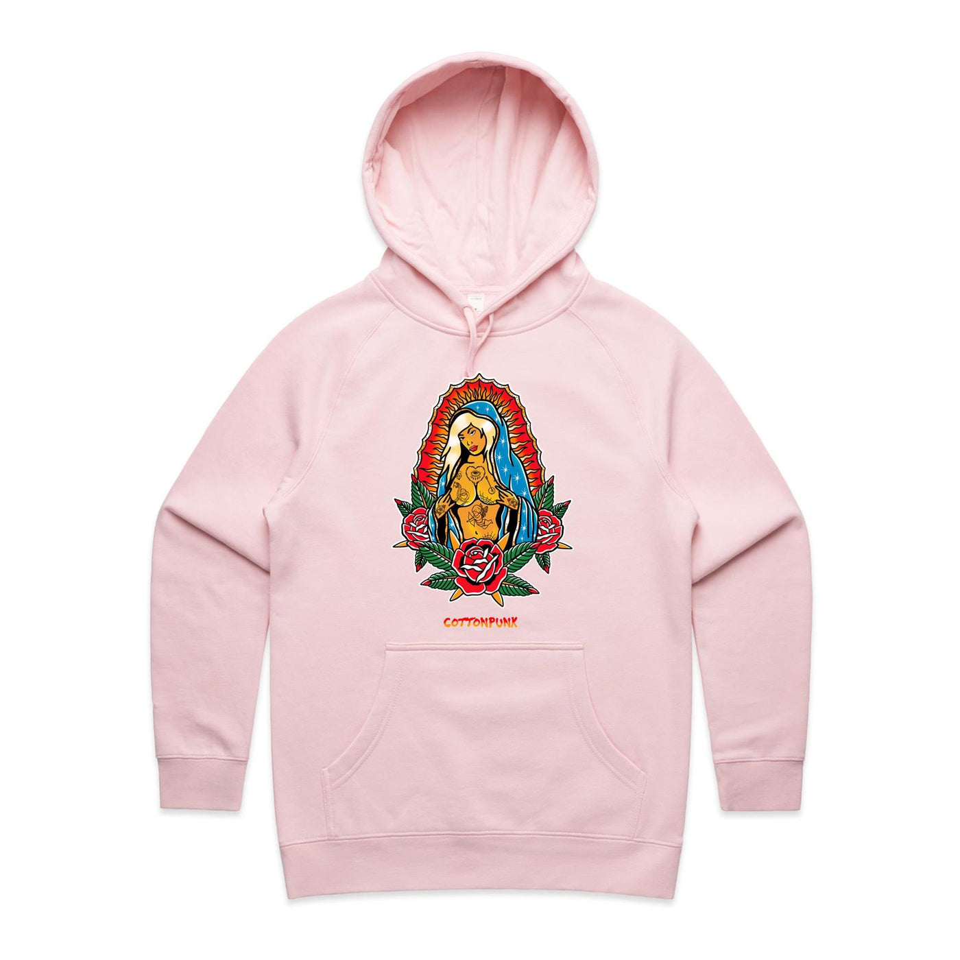 PRAY FOR BETTER TIMES (W) - Womens Pocket Hoodie - FRONT PRINT