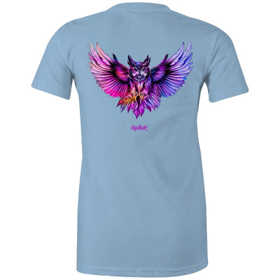 NIGHT HUNTER (W) - Womens T-Shirt - BACK PRINT