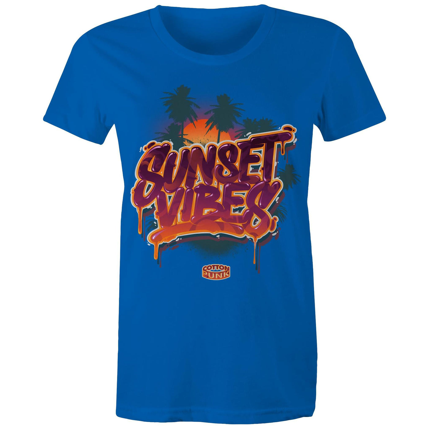 SUNSET VIBES (W) - Womens T-Shirt - FRONT PRINT