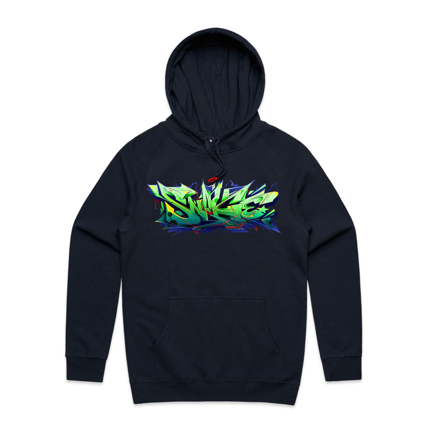 SNAKE (R) - Mens Pocket Hoodie - FRONT PRINT