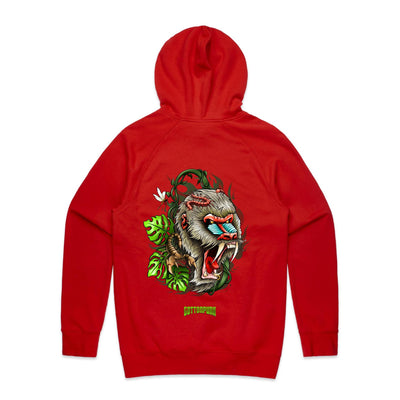 BABOON - Mens Pocket Hoodie - BACK PRINT