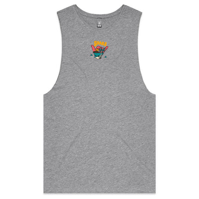 SUMMER TIME - Mens Sleeveless T-Shirt - BACK PRINT