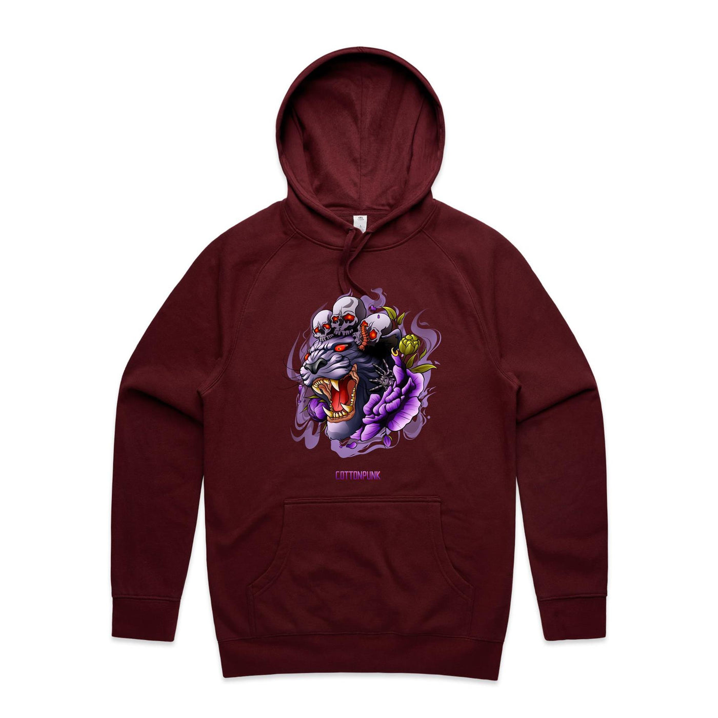 PANTHER - Mens Pocket Hoodie - FRONT PRINT