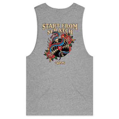 START FROM SCRATCH - Mens Sleeveless T-Shirt - BACK PRINT