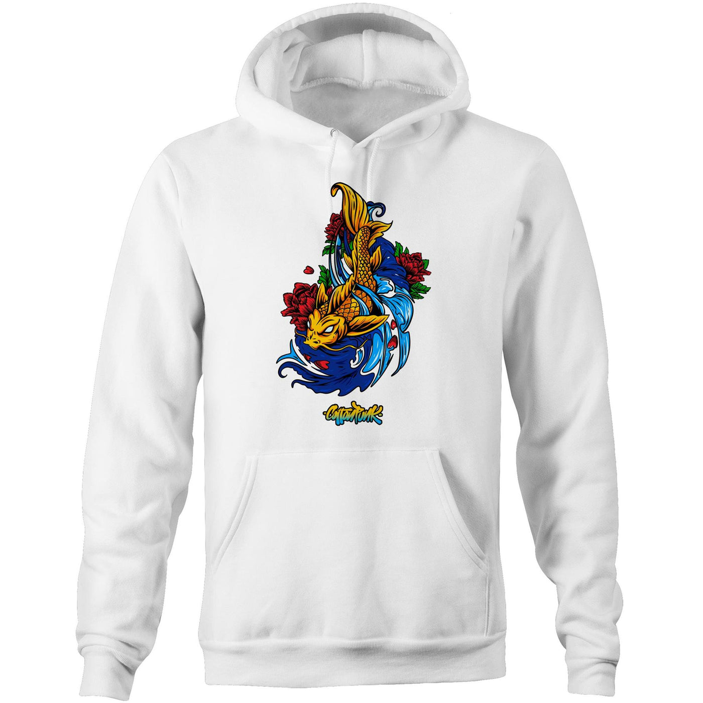 KOI - Mens Pocket Hoodie - FRONT PRINT