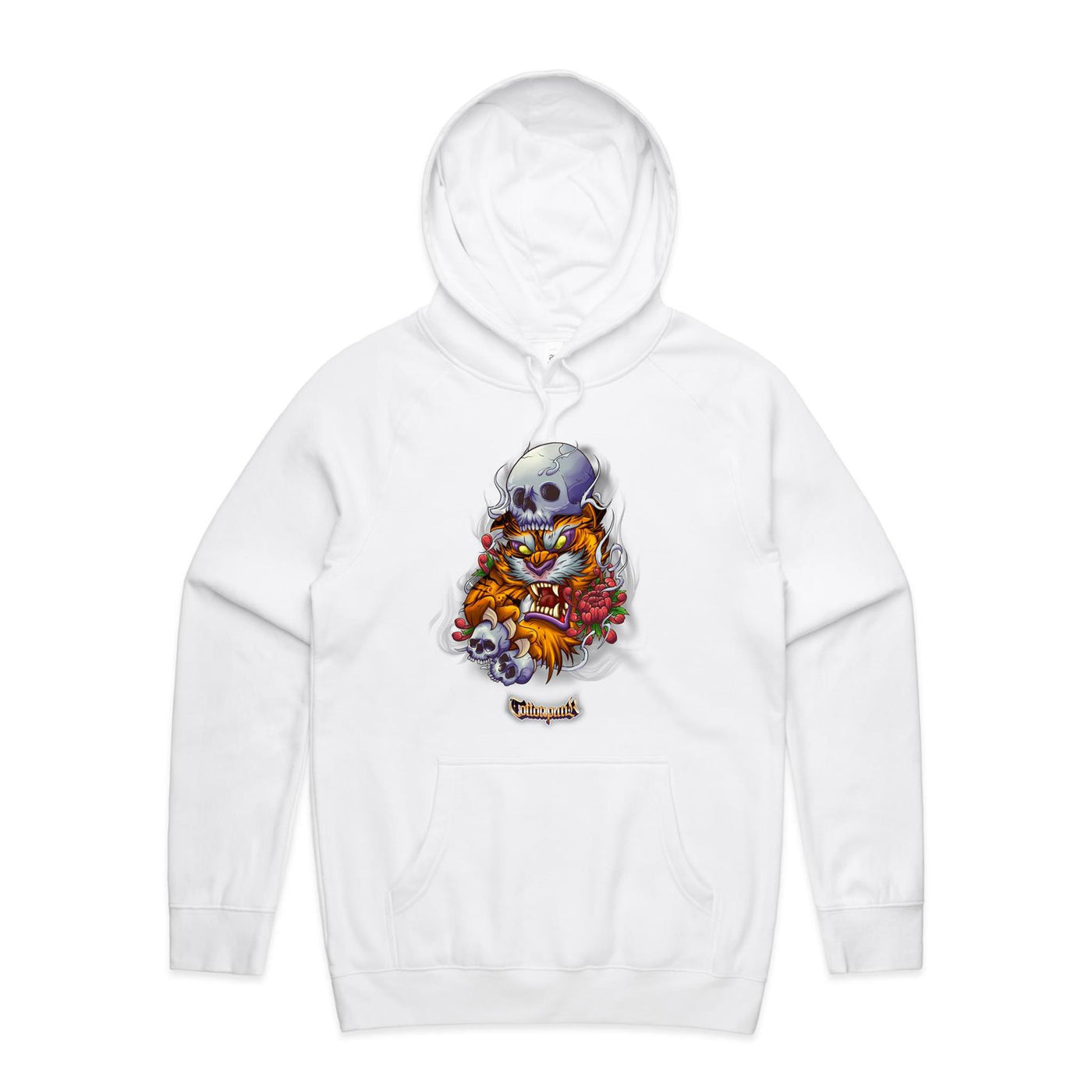 TIGER - Mens Pocket Hoodie - FRONT PRINT