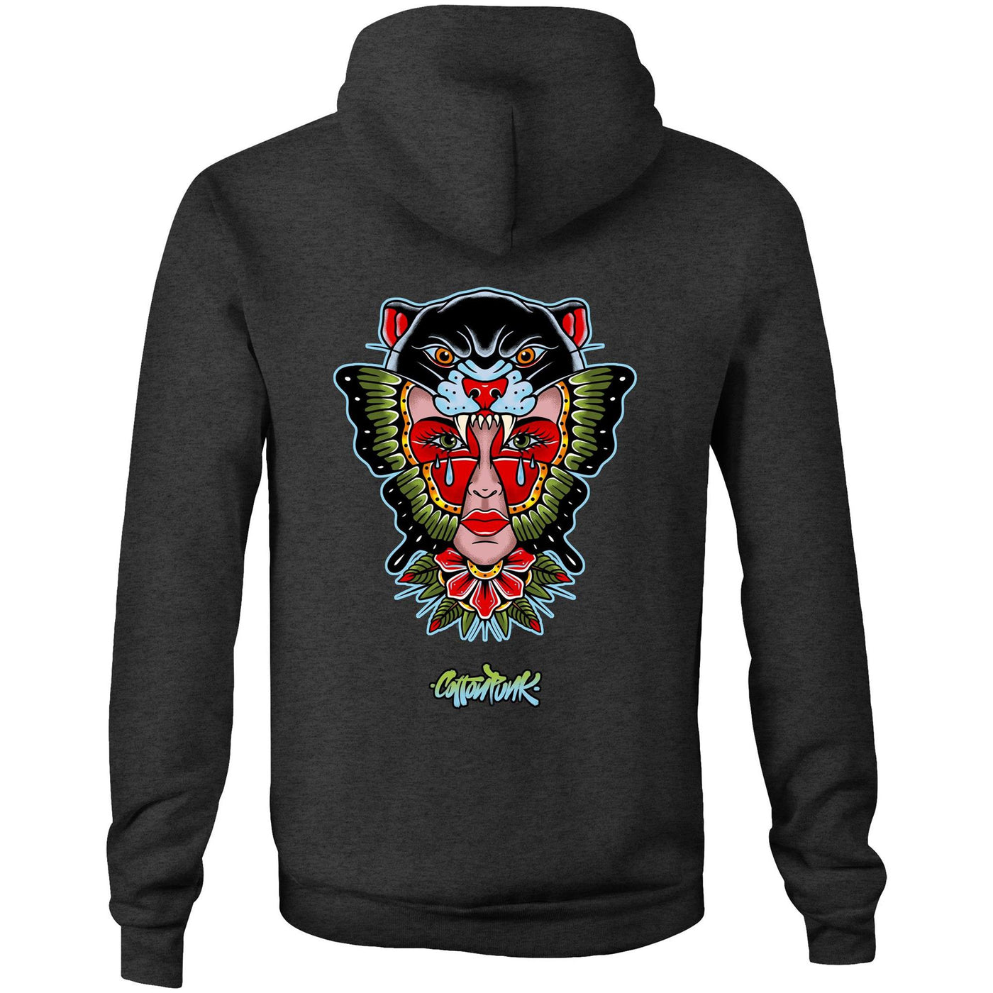 NO REGRETS - Mens Pocket Hoodie - BACK PRINT