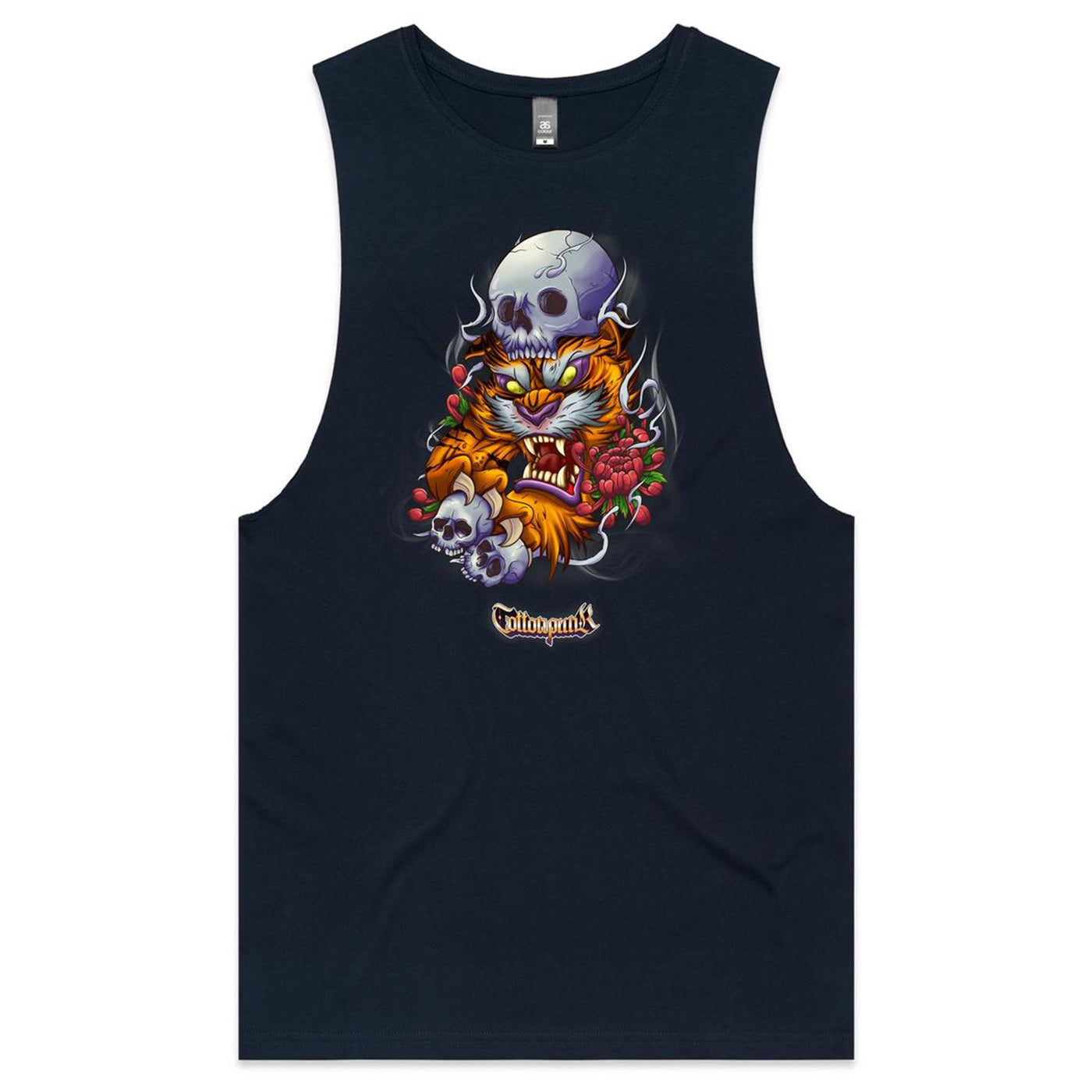 TIGER - Mens Sleeveless T-Shirt - FRONT PRINT