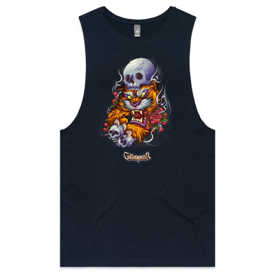 TIGER - Mens Sleeveless T-Shirt - FRONT PRINT