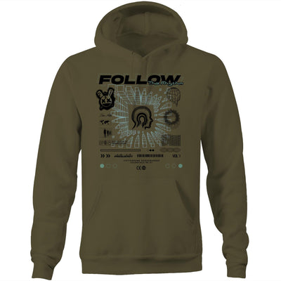 FREQUENCY - Mens Pocket Hoodie - FRONT PRINT