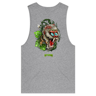 BABOON - Mens Sleeveless T-Shirt - BACK PRINT