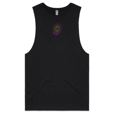 OPEN YOUR MIND - Mens Sleeveless T-Shirt - BACK PRINT