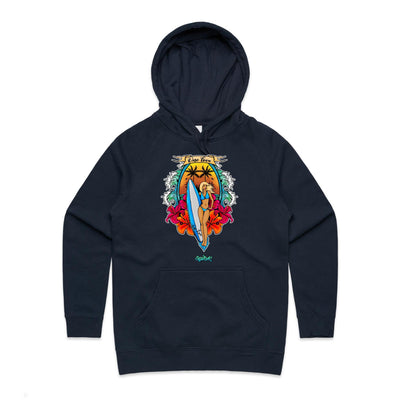 ONE LOVE (W) - Womens Pocket Hoodie - FRONT PRINT