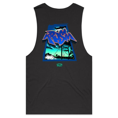 KRUSIN - Mens Sleeveless T-Shirt - BACK PRINT