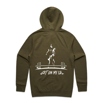 GET ON MY LVL - Mens Pocket Hoodie - BACK PRINT