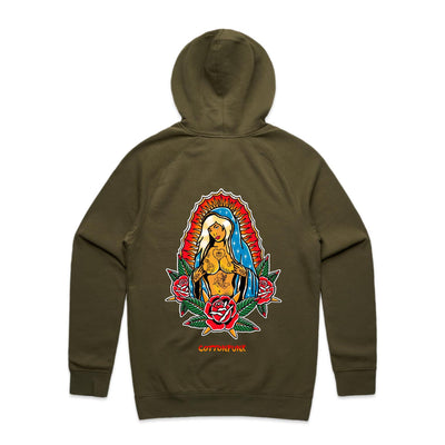 PRAY FOR BETTER TIMES - Mens Pocket Hoodie - BACK PRINT