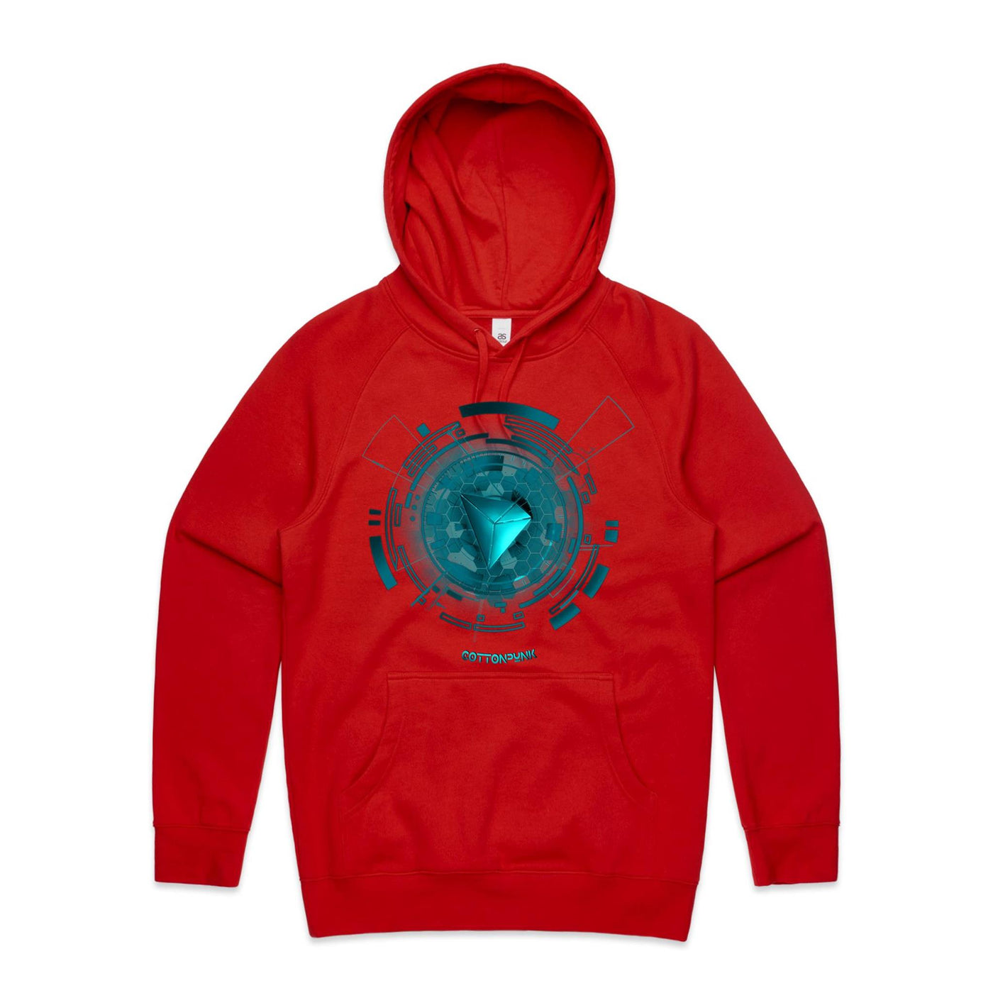 TRON III - Mens Pocket Hoodie - FRONT PRINT