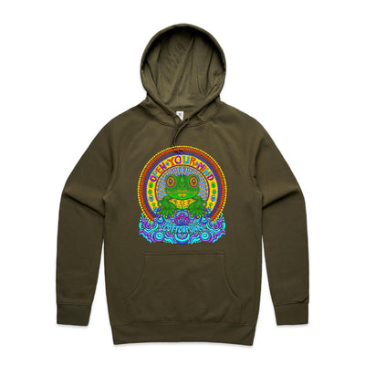 OPEN YOUR MIND - Mens Pocket Hoodie - FRONT PRINT