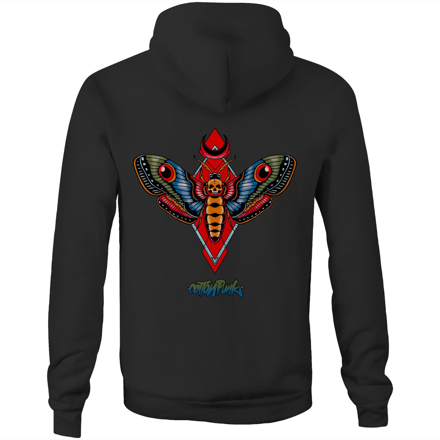 MOTH - Mens Pocket Hoodie - BACK PRINT