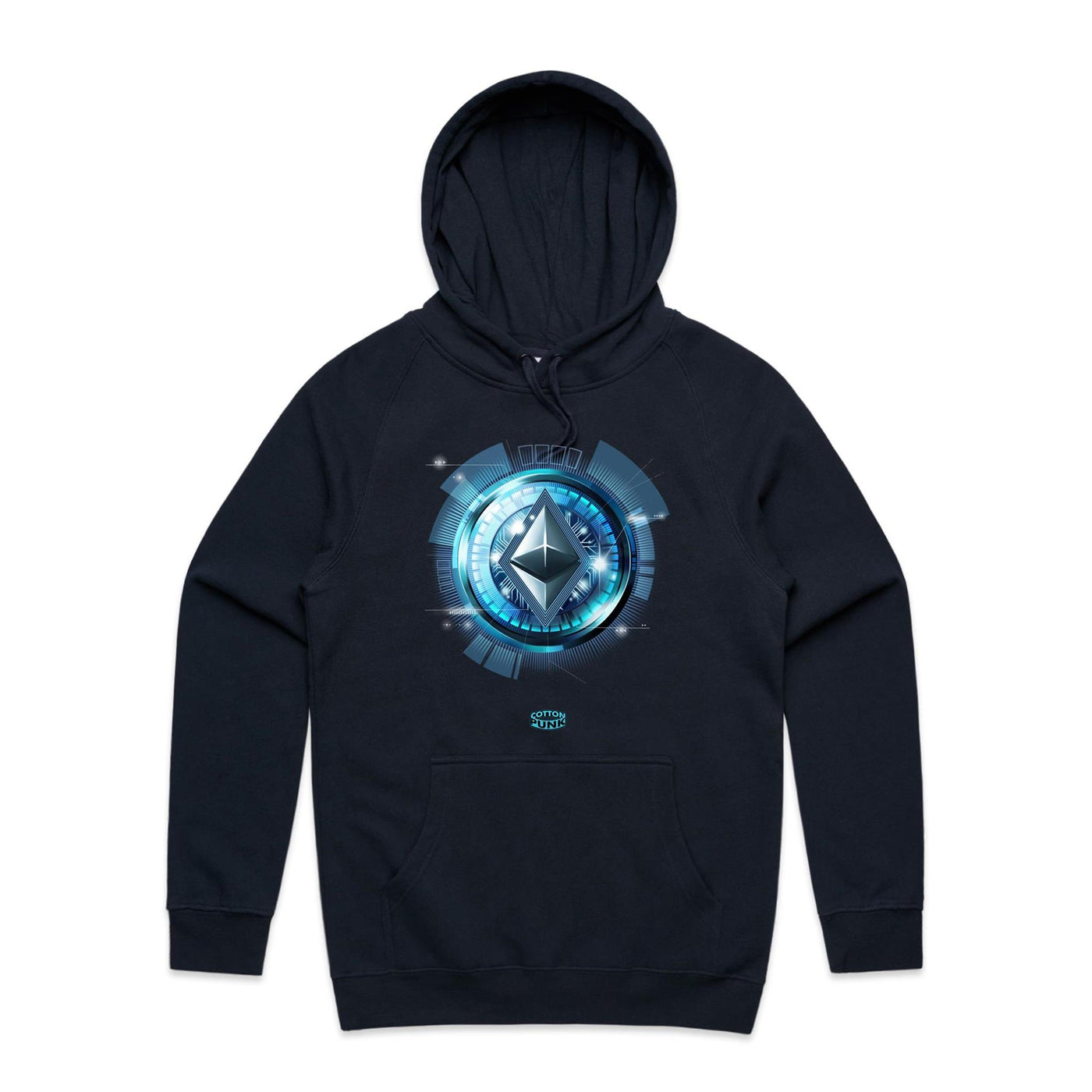 ETHEREUM - Mens Pocket Hoodie - FRONT PRINT