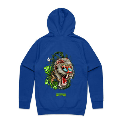 BABOON - Mens Pocket Hoodie - BACK PRINT