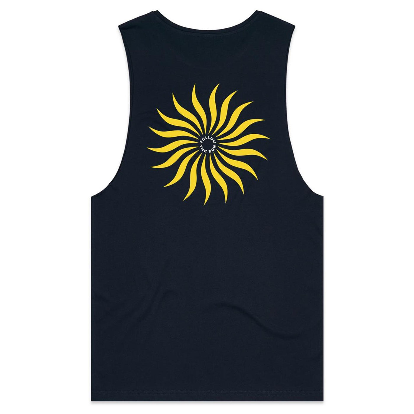 FOLLOW THE SUN II - Mens Sleeveless T-Shirt - BACK PRINT