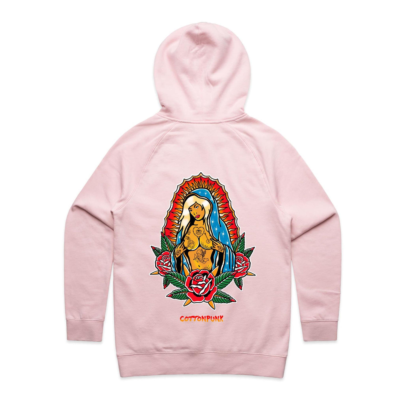 PRAY FOR BETTER TIMES (W) - Womens Pocket Hoodie - BACK PRINT