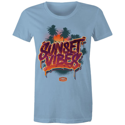 SUNSET VIBES (W) - Womens T-Shirt - FRONT PRINT