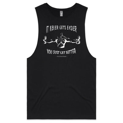 IT NEVER GETS EASIER - Mens Sleeveless T-Shirt - FRONT PRINT