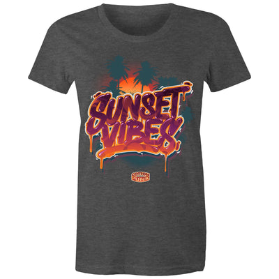 SUNSET VIBES (W) - Womens T-Shirt - FRONT PRINT