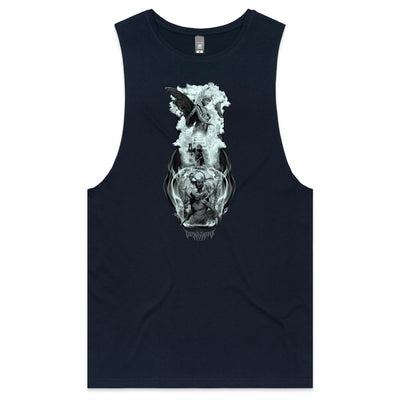 BETWEEN HEAVEN & HELL - Mens Sleeveless T-Shirt - FRONT PRINT