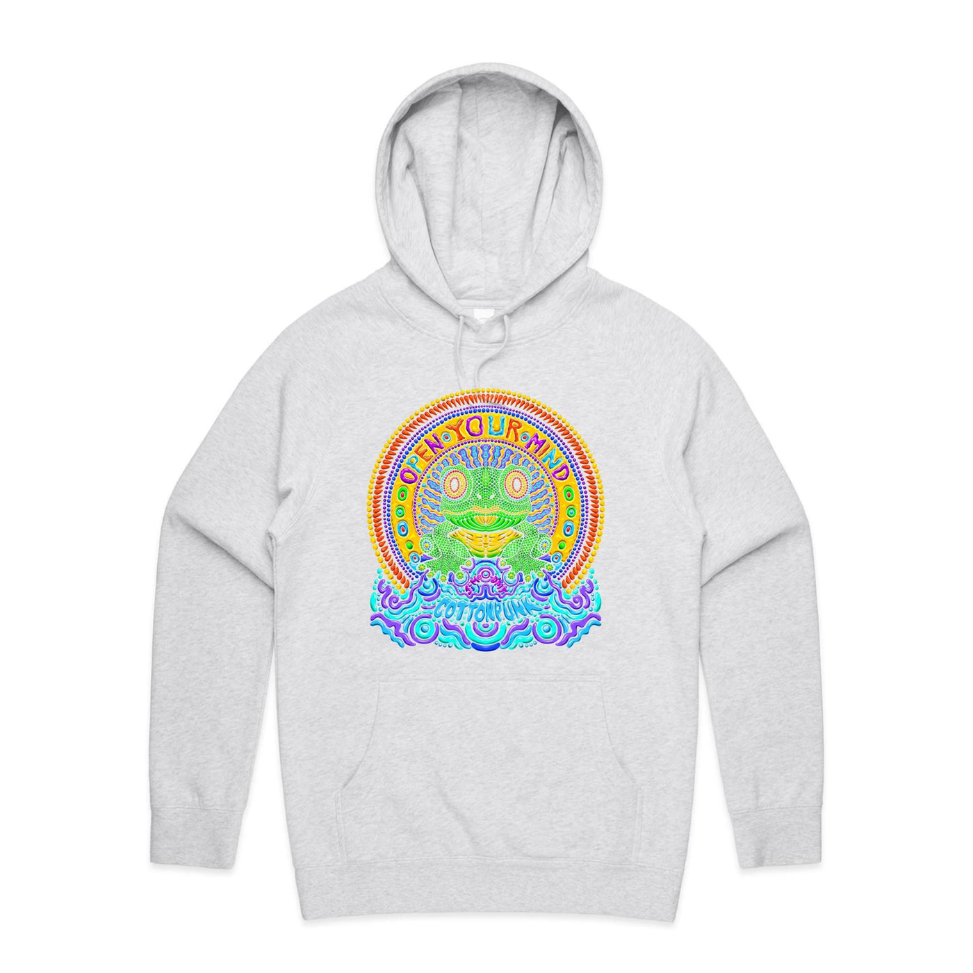 OPEN YOUR MIND - Mens Pocket Hoodie - FRONT PRINT