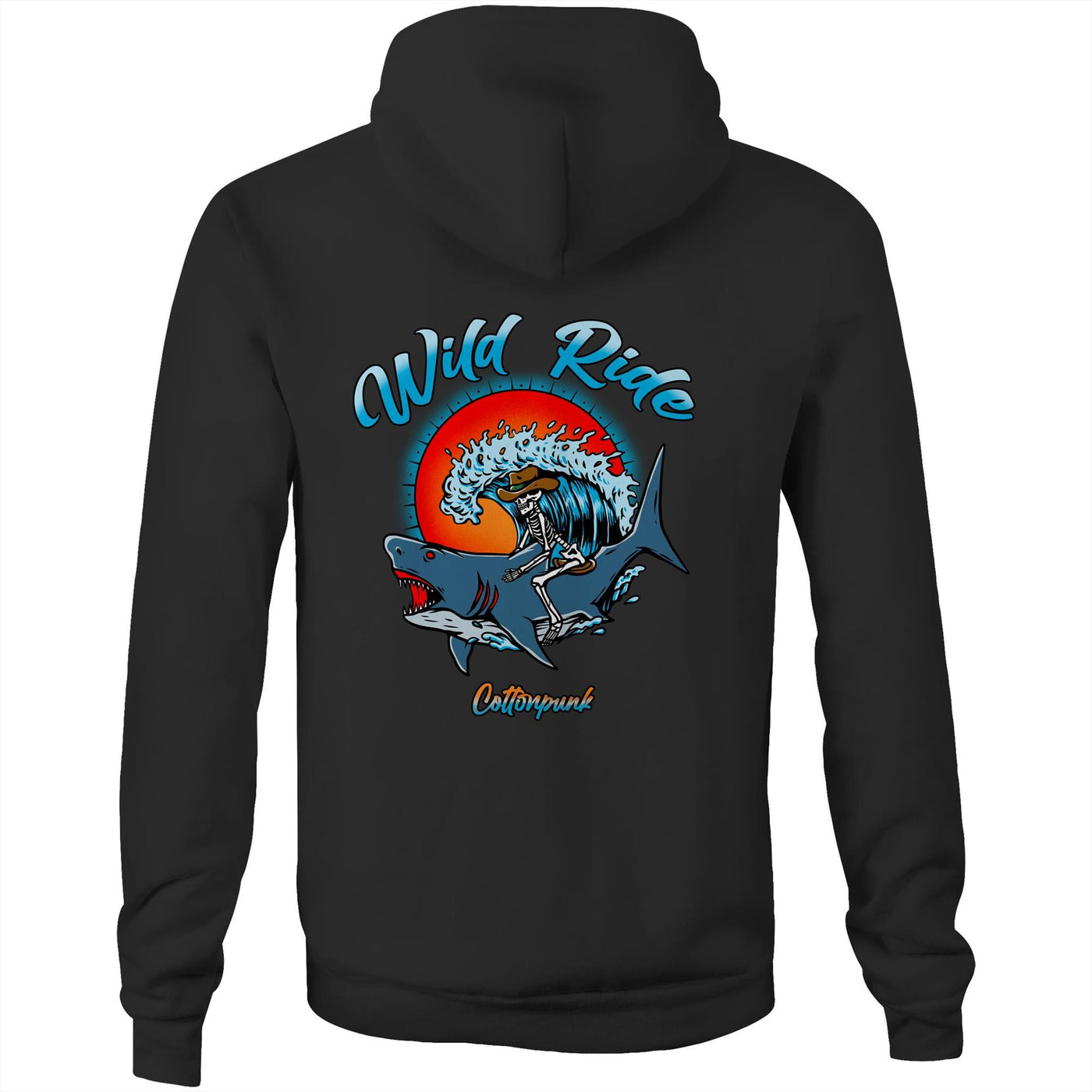 WILD RIDE - Mens Pocket Hoodie - BACK PRINT