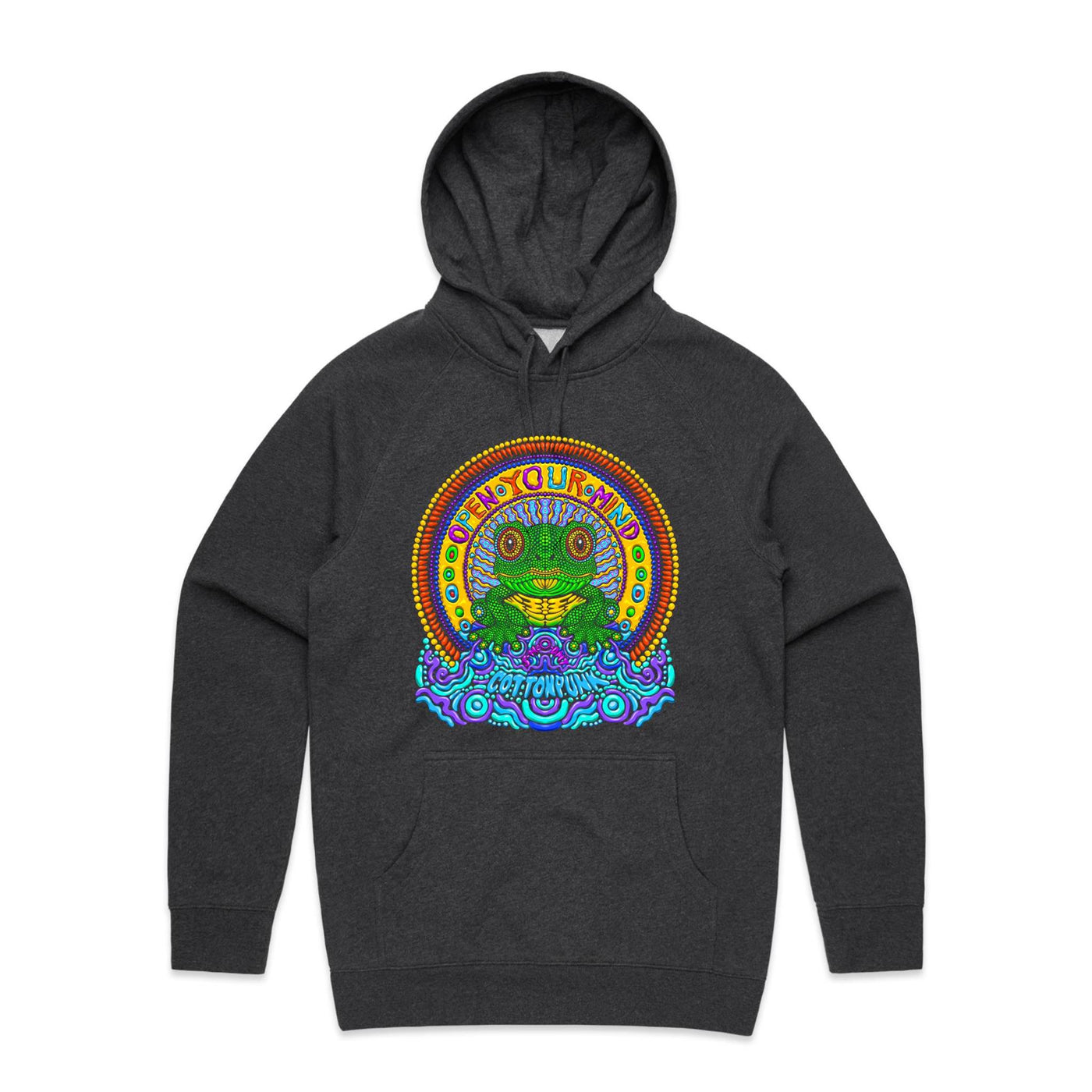 OPEN YOUR MIND - Mens Pocket Hoodie - FRONT PRINT