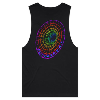 DOWN THE HOLE - Mens Sleeveless T-Shirt - BACK PRINT