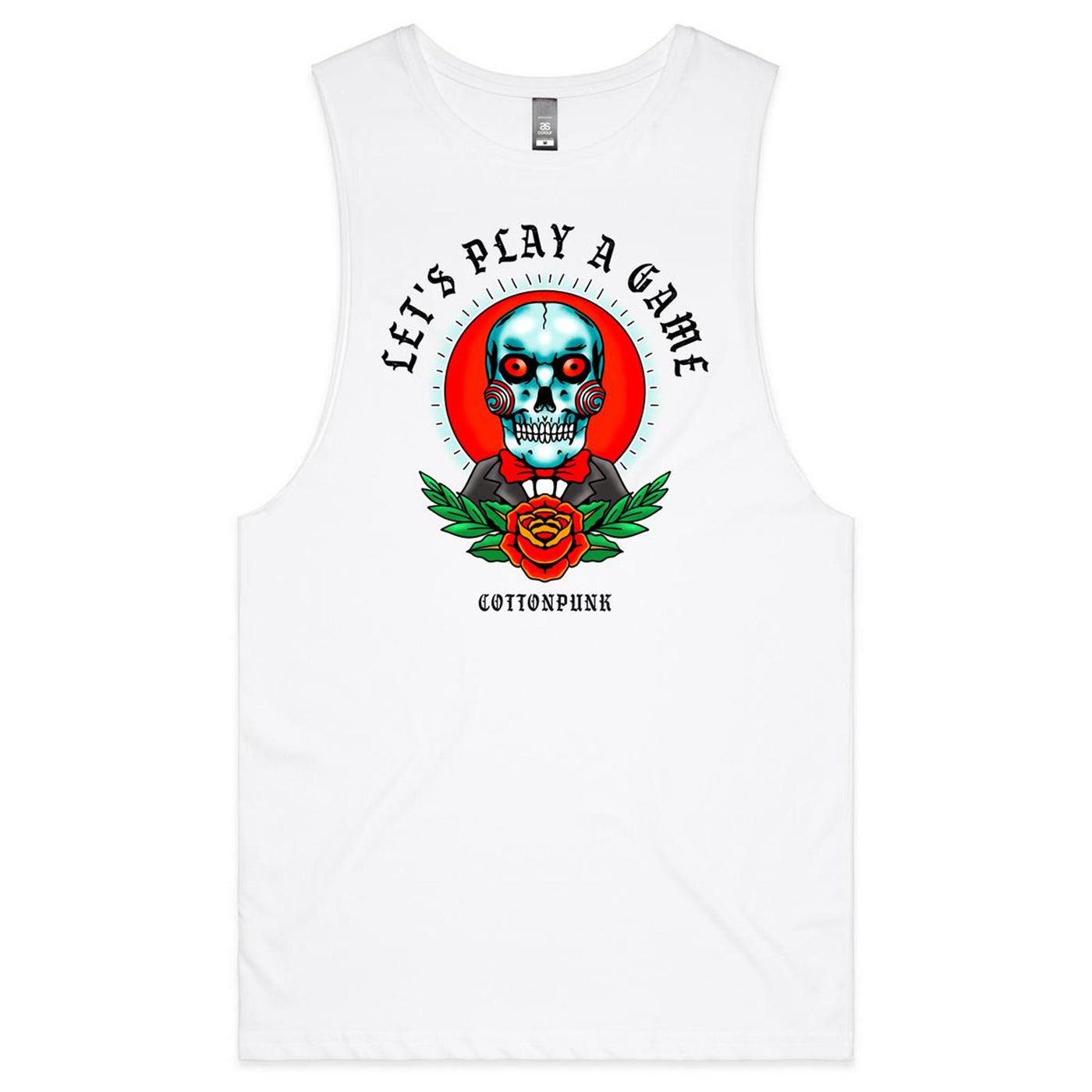 LET'S PLAY A GAME - Mens Sleeveless T-Shirt - FRONT PRINT