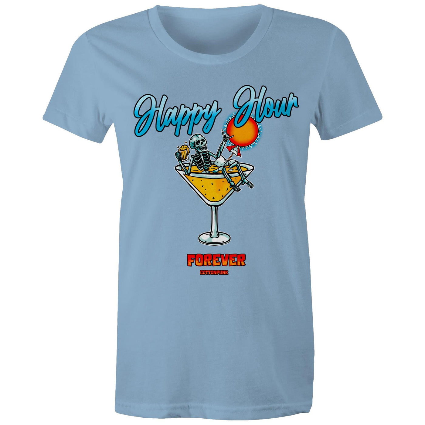 HAPPY HOUR FOREVER (W) - Womens T-Shirt - FRONT PRINT