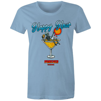 HAPPY HOUR FOREVER (W) - Womens T-Shirt - FRONT PRINT