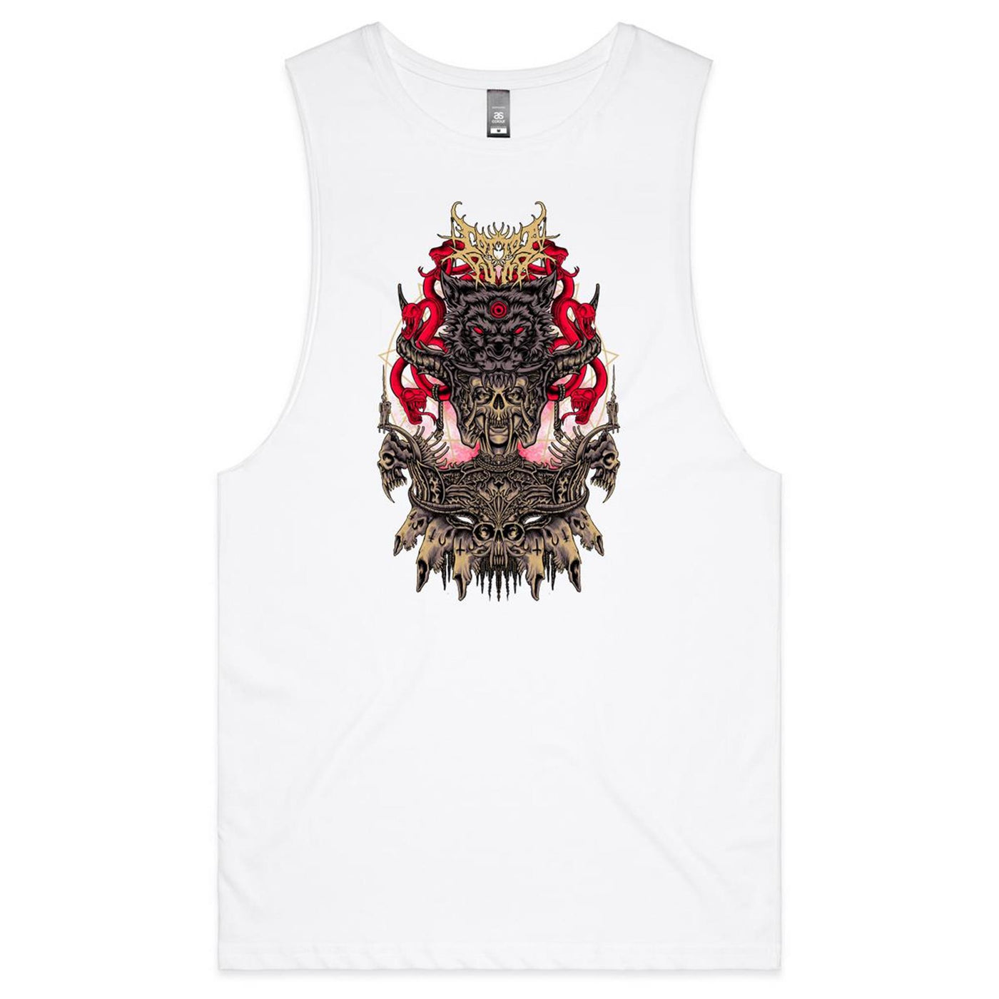 ALMOST HUMAN - Mens Sleeveless T-Shirt - FRONT PRINT