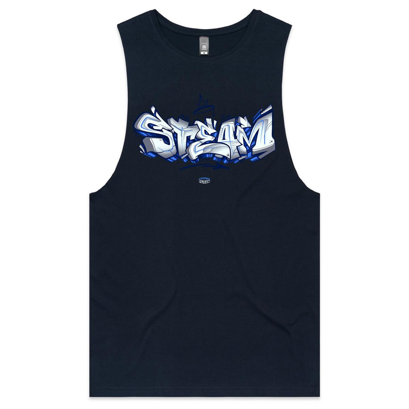 STEAM - Mens Sleeveless T-Shirt - FRONT PRINT